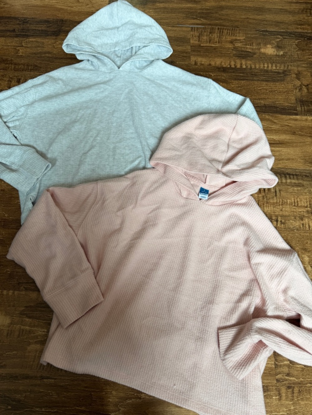 Old Navy Pale Pink Waffle Knit Hoodie